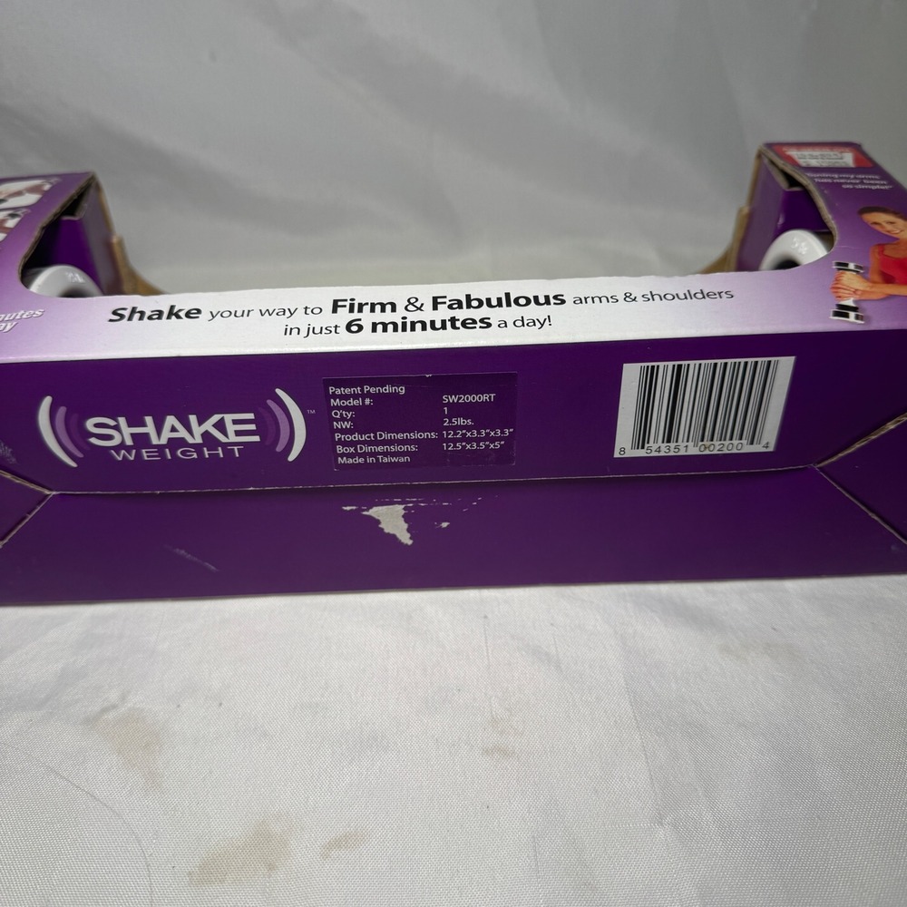 Shake Weight for Women White 2.5lb Upper Body Workout Dumbbell SW2000RT with DVD - Picture 2 of 4